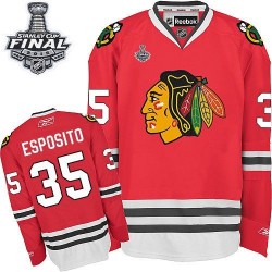 Reebok Chicago Blackhawks Tony Esposito Youth Red Premier Jersey w/ Authentic Lettering S/M = 6-10