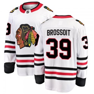 Adult Breakaway Chicago Blackhawks Laurent Brossoit White Away Official Fanatics Branded Jersey