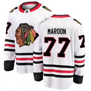 Adult Breakaway Chicago Blackhawks Pat Maroon White Away Official Fanatics Branded Jersey