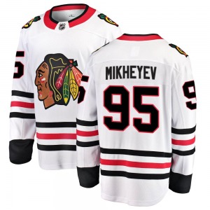 Adult Breakaway Chicago Blackhawks Ilya Mikheyev White Away Official Fanatics Branded Jersey