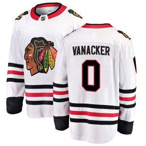 Adult Breakaway Chicago Blackhawks Marek Vanacker White Away Official Fanatics Branded Jersey