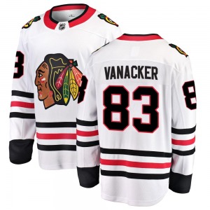 Adult Breakaway Chicago Blackhawks Marek Vanacker White Away Official Fanatics Branded Jersey