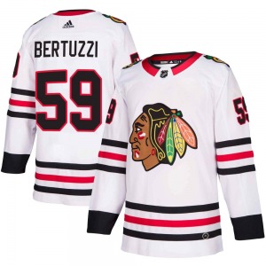 Youth Authentic Chicago Blackhawks Tyler Bertuzzi White Away Official Adidas Jersey