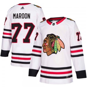 Youth Authentic Chicago Blackhawks Pat Maroon White Away Official Adidas Jersey