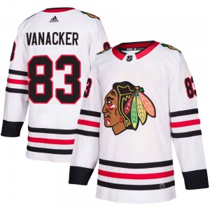 Youth Authentic Chicago Blackhawks Marek Vanacker White Away Official Adidas Jersey