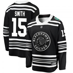 Adult Breakaway Chicago Blackhawks Craig Smith Black 2019 Winter Classic Official Fanatics Branded Jersey