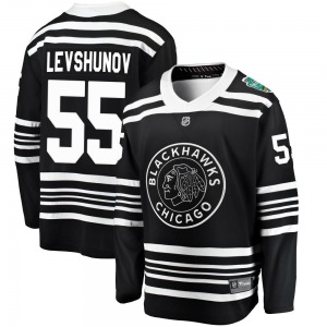 Adult Breakaway Chicago Blackhawks Artyom Levshunov Black 2019 Winter Classic Official Fanatics Branded Jersey