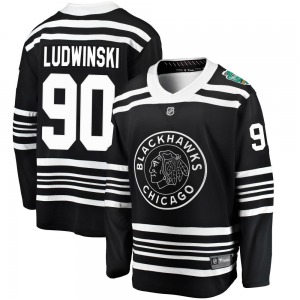 Adult Breakaway Chicago Blackhawks Paul Ludwinski Black 2019 Winter Classic Official Fanatics Branded Jersey