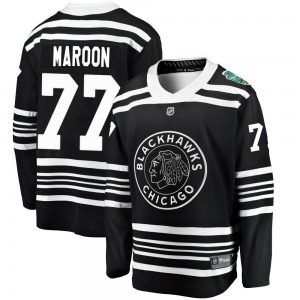 Adult Breakaway Chicago Blackhawks Pat Maroon Black 2019 Winter Classic Official Fanatics Branded Jersey