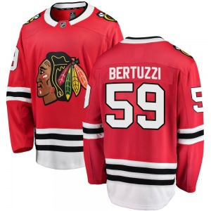 Youth Breakaway Chicago Blackhawks Tyler Bertuzzi Red Home Official Fanatics Branded Jersey