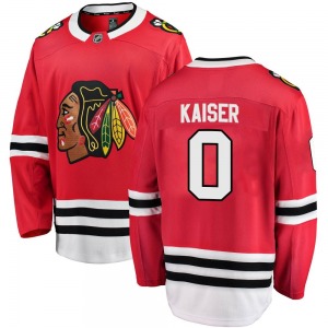 Youth Breakaway Chicago Blackhawks Wyatt Kaiser Red Home Official Fanatics Branded Jersey