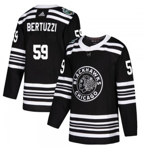 Adult Authentic Chicago Blackhawks Tyler Bertuzzi Black 2019 Winter Classic Official Adidas Jersey