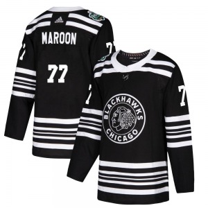 Adult Authentic Chicago Blackhawks Pat Maroon Black 2019 Winter Classic Official Adidas Jersey