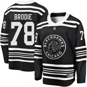 Adult Premier Chicago Blackhawks TJ Brodie Black Breakaway Alternate 2019/20 Official Fanatics Branded Jersey