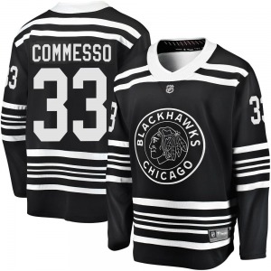 Adult Premier Chicago Blackhawks Drew Commesso Black Breakaway Alternate 2019/20 Official Fanatics Branded Jersey