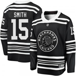 Adult Premier Chicago Blackhawks Craig Smith Black Breakaway Alternate 2019/20 Official Fanatics Branded Jersey