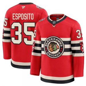 Youth Premium Chicago Blackhawks Tony Esposito Red 2025 Winter Classic Official Fanatics Jersey