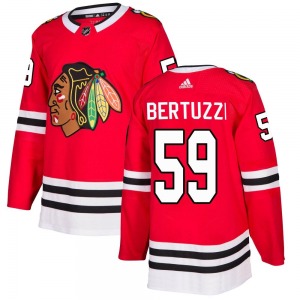 Adult Authentic Chicago Blackhawks Tyler Bertuzzi Red Home Official Adidas Jersey