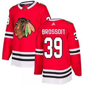 Adult Authentic Chicago Blackhawks Laurent Brossoit Red Home Official Adidas Jersey