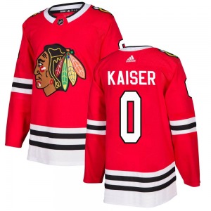 Adult Authentic Chicago Blackhawks Wyatt Kaiser Red Home Official Adidas Jersey