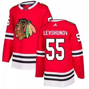 Adult Authentic Chicago Blackhawks Artyom Levshunov Red Home Official Adidas Jersey