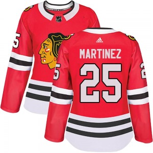 Women's Authentic Chicago Blackhawks Alec Martinez Red Home Official Adidas Jersey