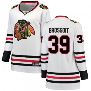 Women's Breakaway Chicago Blackhawks Laurent Brossoit White Away Official Fanatics Branded Jersey