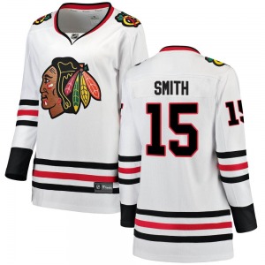 Women's Breakaway Chicago Blackhawks Craig Smith White Away Official Fanatics Branded Jersey