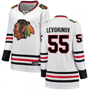 Women's Breakaway Chicago Blackhawks Artyom Levshunov White Away Official Fanatics Branded Jersey