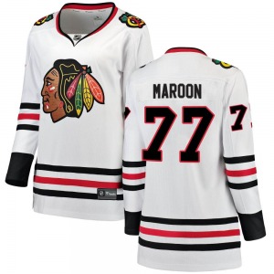 Women's Breakaway Chicago Blackhawks Pat Maroon White Away Official Fanatics Branded Jersey