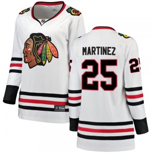 Women's Breakaway Chicago Blackhawks Alec Martinez White Away Official Fanatics Branded Jersey