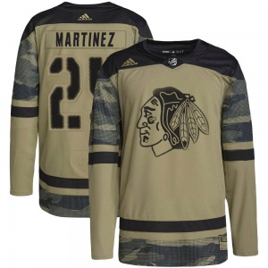 Youth Authentic Chicago Blackhawks Alec Martinez Camo Military Appreciation Practice Official Adidas Jersey