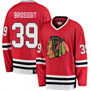 Youth Premier Chicago Blackhawks Laurent Brossoit Red Breakaway Heritage Official Fanatics Branded Jersey