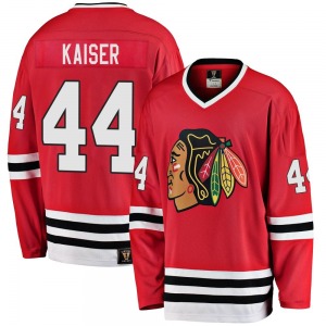 Youth Premier Chicago Blackhawks Wyatt Kaiser Red Breakaway Heritage Official Fanatics Branded Jersey