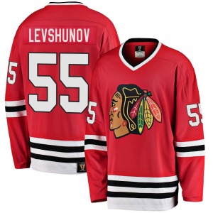 Youth Premier Chicago Blackhawks Artyom Levshunov Red Breakaway Heritage Official Fanatics Branded Jersey