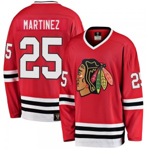 Youth Premier Chicago Blackhawks Alec Martinez Red Breakaway Heritage Official Fanatics Branded Jersey