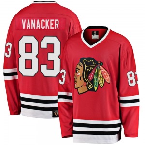 Youth Premier Chicago Blackhawks Marek Vanacker Red Breakaway Heritage Official Fanatics Branded Jersey