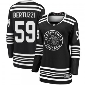 Women's Premier Chicago Blackhawks Tyler Bertuzzi Black Breakaway Alternate 2019/20 Official Fanatics Branded Jersey