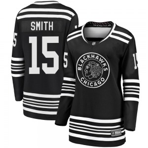 Women's Premier Chicago Blackhawks Craig Smith Black Breakaway Alternate 2019/20 Official Fanatics Branded Jersey