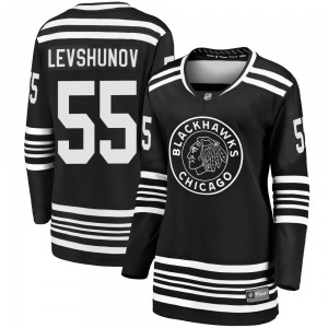 Women's Premier Chicago Blackhawks Artyom Levshunov Black Breakaway Alternate 2019/20 Official Fanatics Branded Jersey