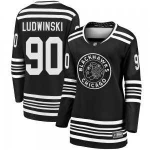 Women's Premier Chicago Blackhawks Paul Ludwinski Black Breakaway Alternate 2019/20 Official Fanatics Branded Jersey