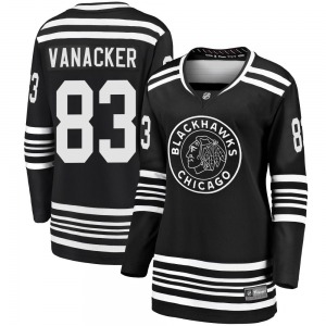 Women's Premier Chicago Blackhawks Marek Vanacker Black Breakaway Alternate 2019/20 Official Fanatics Branded Jersey