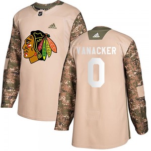 Youth Authentic Chicago Blackhawks Marek Vanacker Camo Veterans Day Practice Official Adidas Jersey