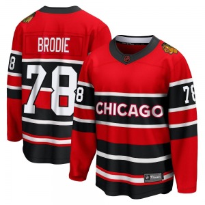 Adult Breakaway Chicago Blackhawks TJ Brodie Red Special Edition 2.0 Official Fanatics Branded Jersey