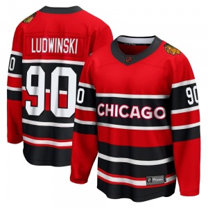 Adult Breakaway Chicago Blackhawks Paul Ludwinski Red Special Edition 2.0 Official Fanatics Branded Jersey