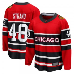 Adult Breakaway Chicago Blackhawks Austin Strand Red Special Edition 2.0 Official Fanatics Branded Jersey