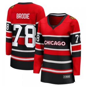 Women's Breakaway Chicago Blackhawks TJ Brodie Red Special Edition 2.0 Official Fanatics Branded Jersey