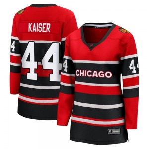 Women's Breakaway Chicago Blackhawks Wyatt Kaiser Red Special Edition 2.0 Official Fanatics Branded Jersey