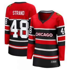 Women's Breakaway Chicago Blackhawks Austin Strand Red Special Edition 2.0 Official Fanatics Branded Jersey