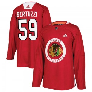 Youth Authentic Chicago Blackhawks Tyler Bertuzzi Red Home Practice Official Adidas Jersey